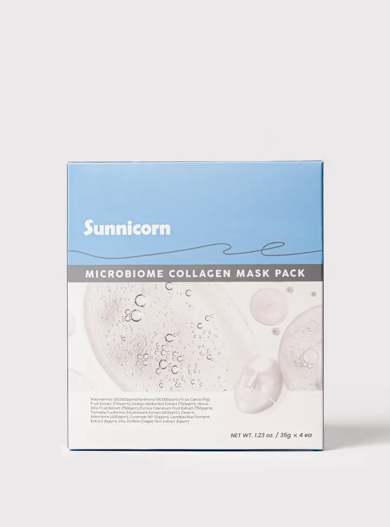 Sunnycorn Microbiome Collagen Mask Pack 1 set (4 sheets)